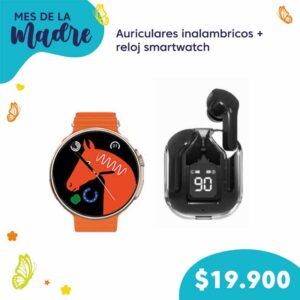 Auriculares inalambricos + Reloj Smartwatch