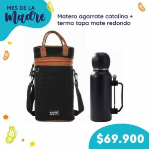 Matero Agarrate Catalina + Termo Tapa Mate Redondo