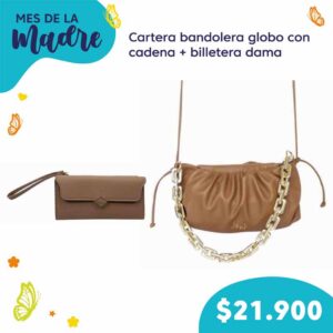 Cartera bandolera globo+ billetera dama