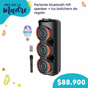 Parlante Bluetooth 6,5" + Lampara bolichera