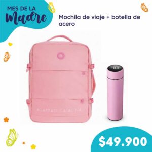 Mochila de viaje + Botella de acero inoxidable
