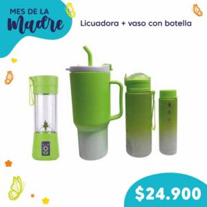 Licuadora portati + set de vaso y botellas