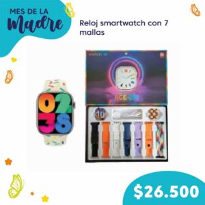 .Reloj Smartwatch Con 7 Mallas Intercambiables.