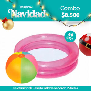 Pileta Redonda Dos Anillos + Pelota Inflable