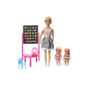 Muñeca Tiny Maestra Mas Dos Muñequitas ART 53409