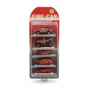 Set De Autitos De Metal Bomberos x5 ART TH398-11A