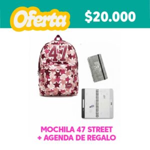 Mochila 47 Street + Agenda 47 Street De Regalo