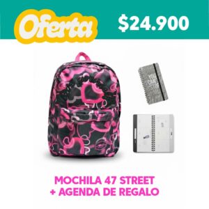 Mochila 47 Street + Agenda De Regalo