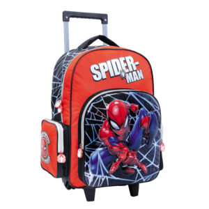 Mochila 18" Spiderman Con Carro ART 38256