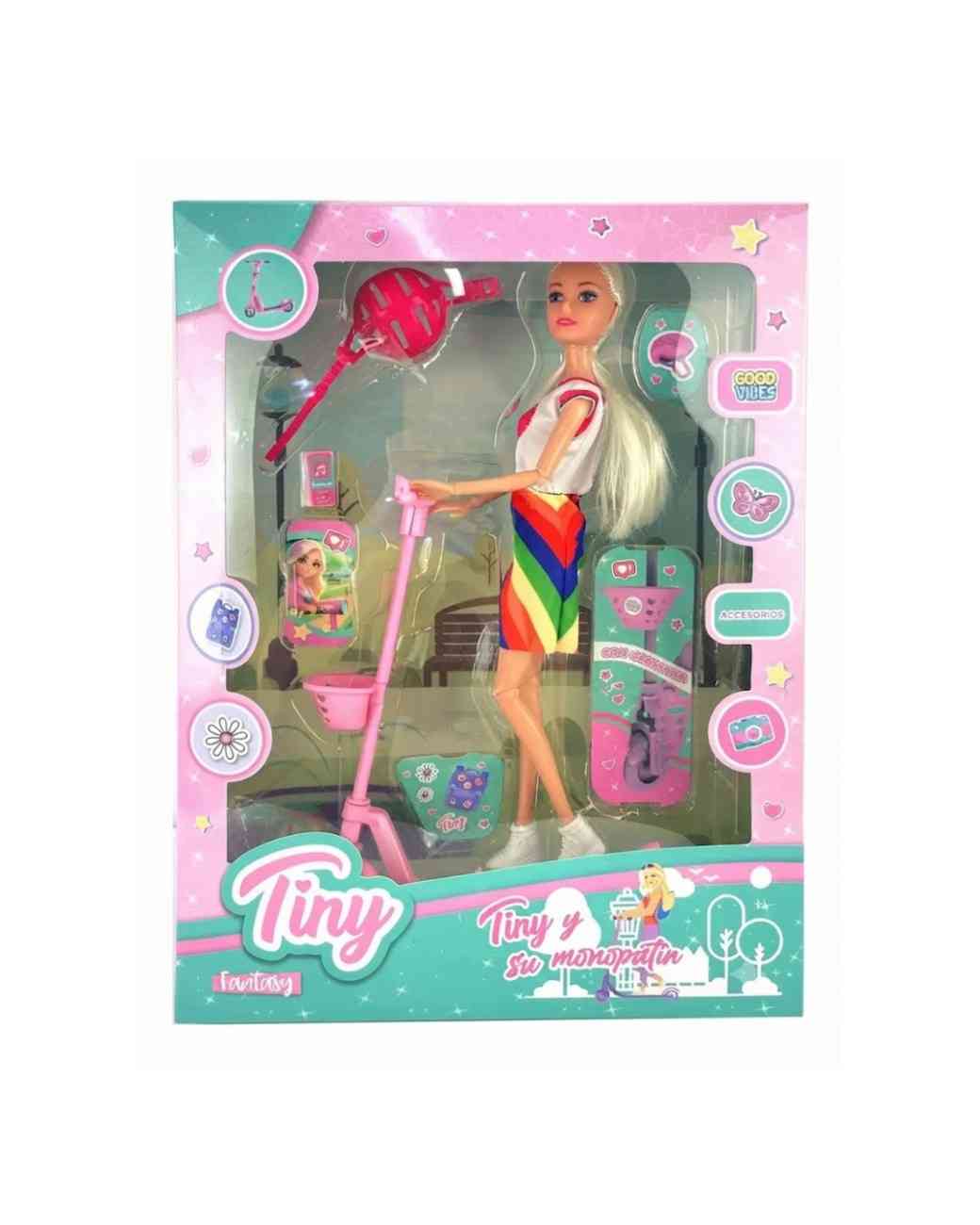 Muñeca Tiny En Monopatin ART 54925