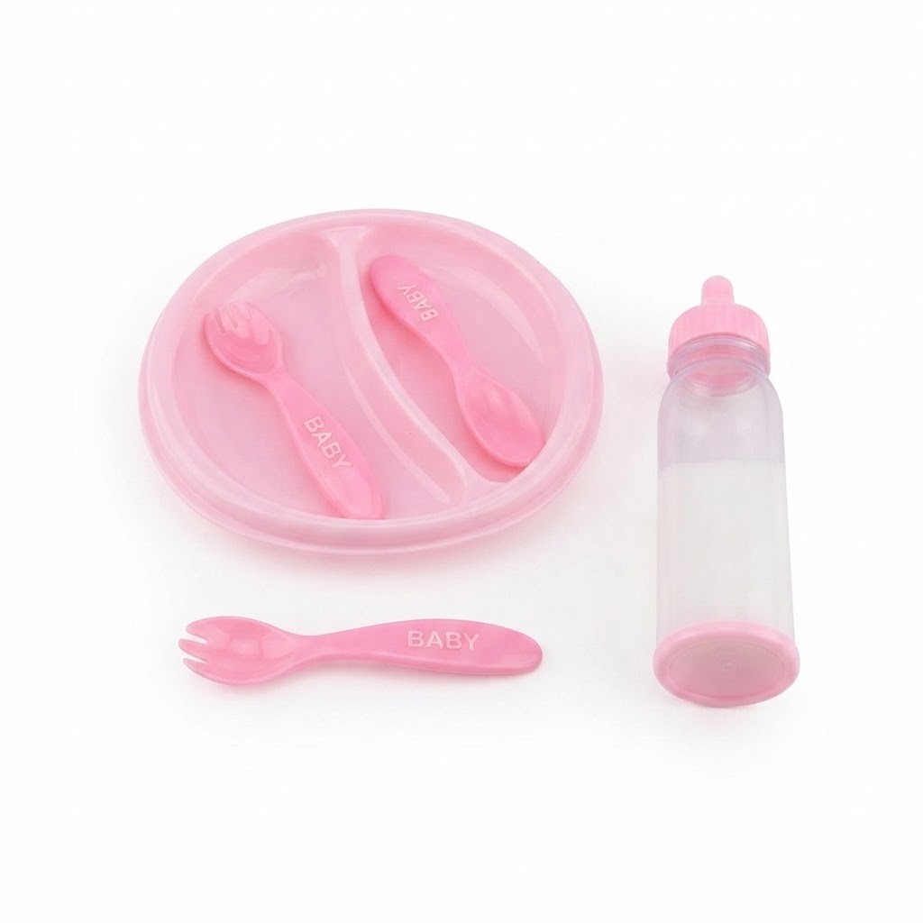 Set Mamadera Magica Con Plato Y Cubiertos ART 53861