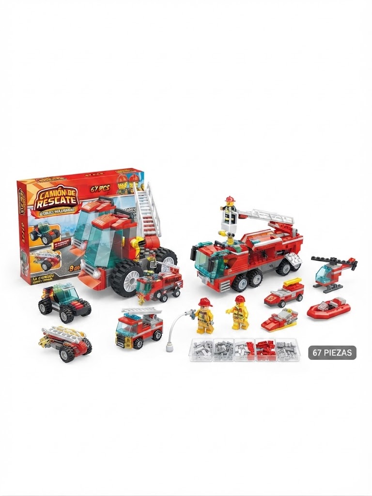 Bloques Para Armar Camion De Rescate ART 56795