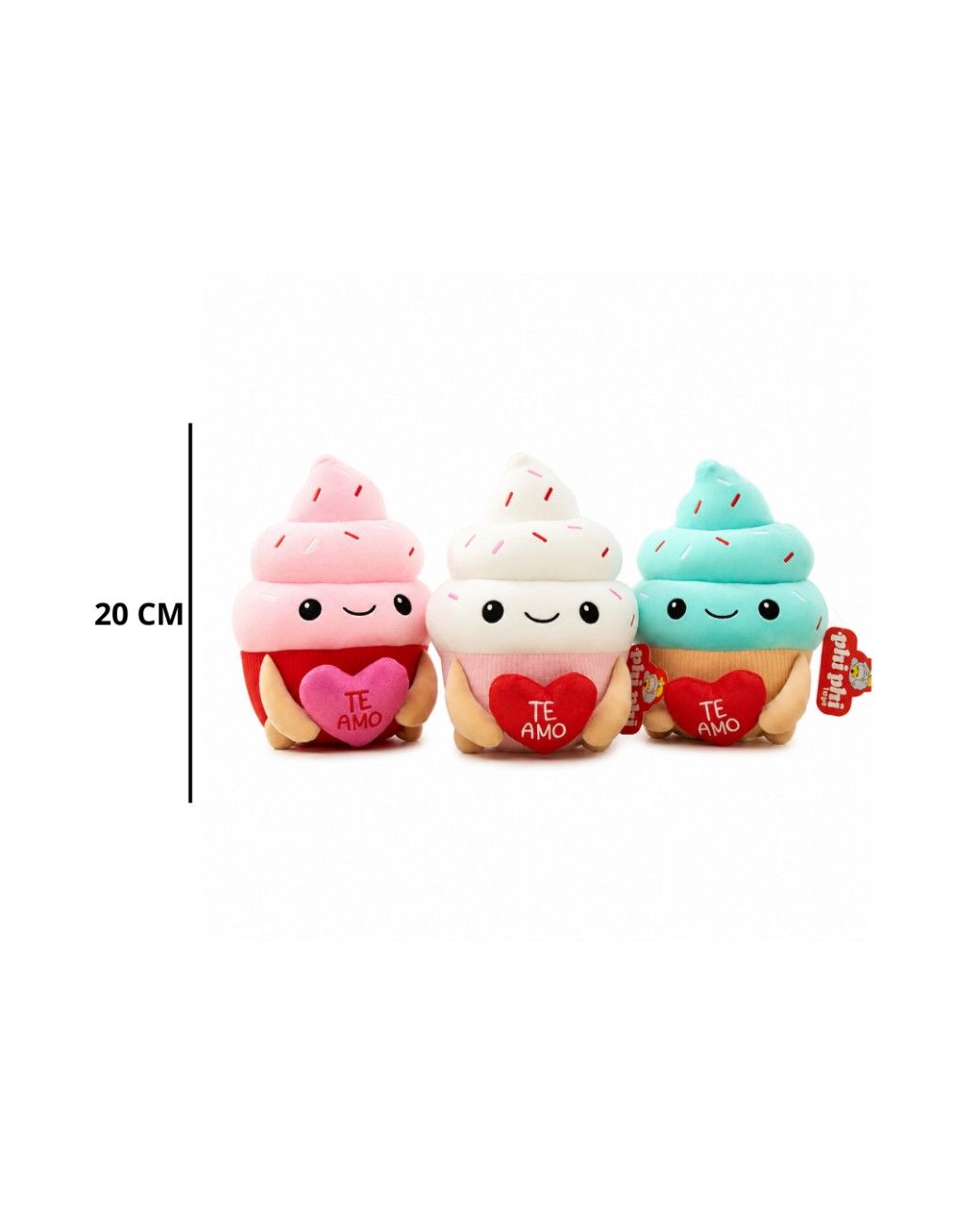 Peluche Cupcake con Corazón "Phi Phi Toys" ART 8184