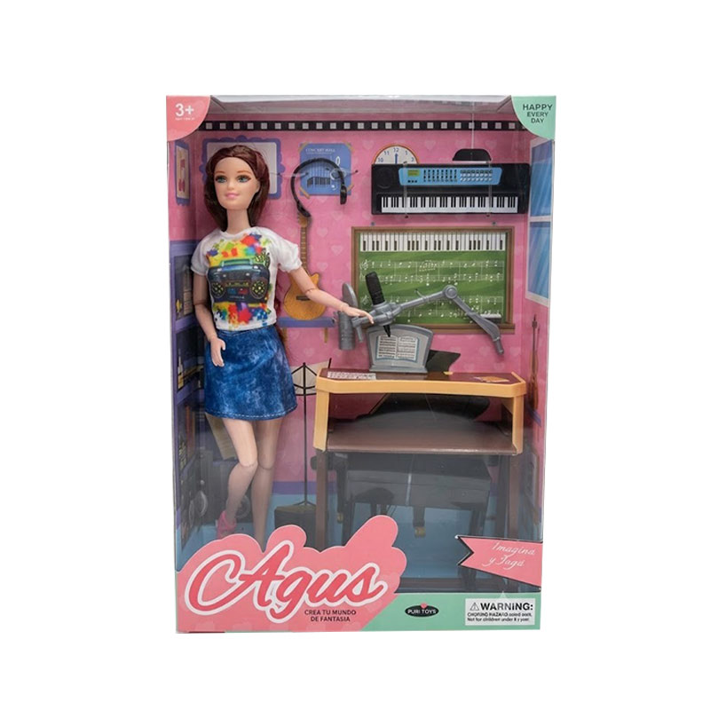 Set de Juego Muñeca Agus - Estudio de Música "Happy Every Day" ART BL9639