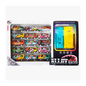 Set de Carreras: 15 Autos de Metal + Lanzador Dual ART H758