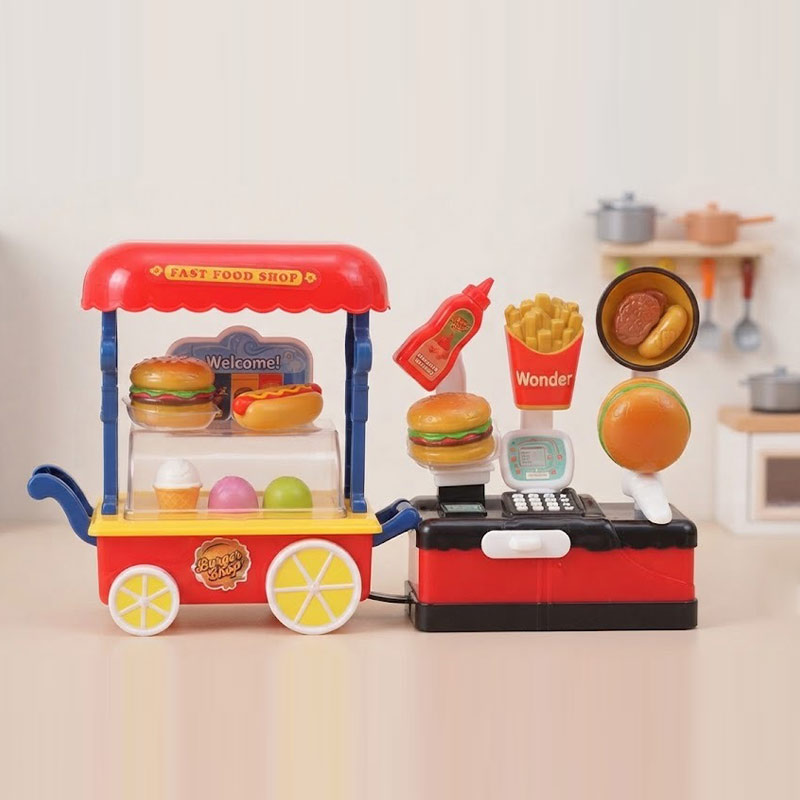 Set de Juguete "Shopping Expert" (Carro de Comida Rápida y Caja Registradora) ART AB-14046 - Imagen 2