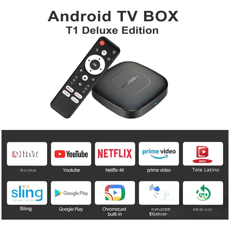 Convertidor Smart TV Box Mortal T1 – Android 14.0 y Control por Voz ART TVB-48015 - Imagen 2