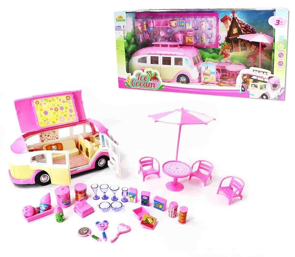 Camioneta de Helados Móvil con Accesorios (Set de 30 Piezas)