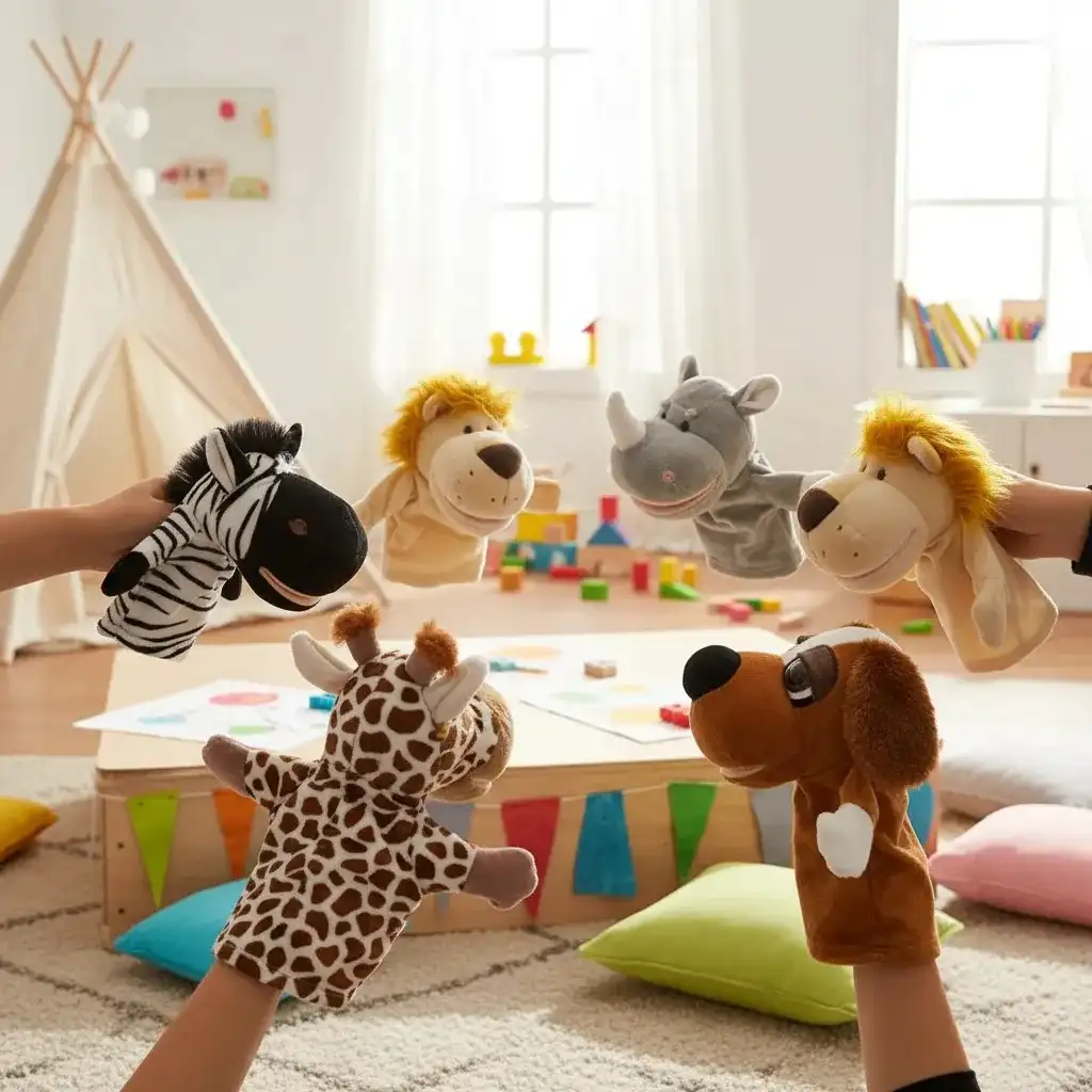 Títeres de Mano de Animales de Peluche 24 CM ART 770061 - Imagen 2
