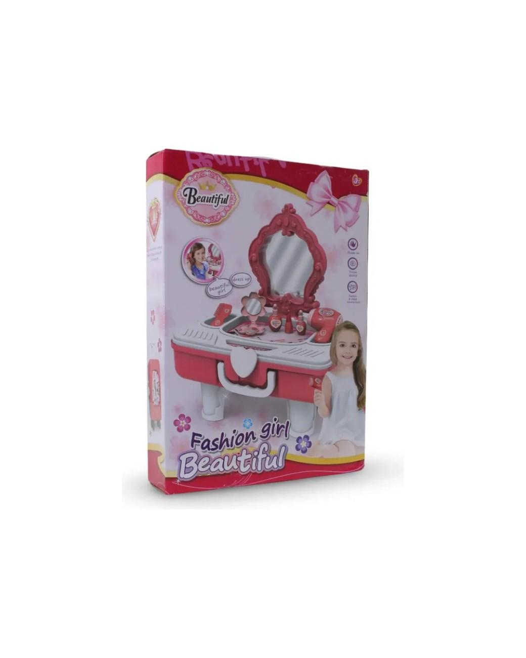 Set de Tocador de Juguete 2 en 1 – Valija y Mesa de Belleza ART JU0162