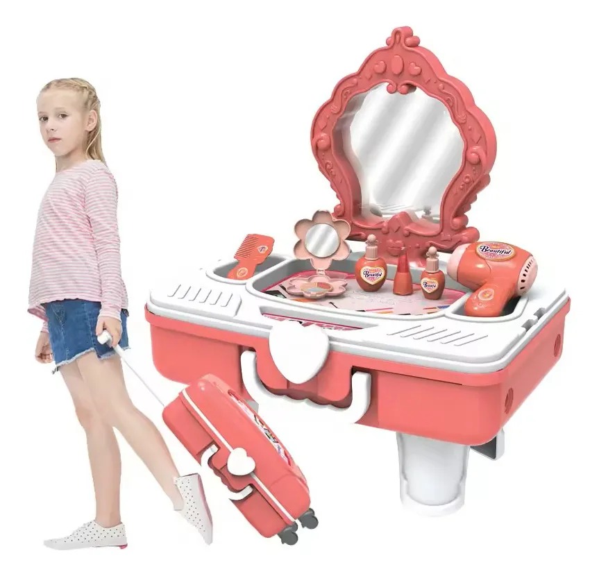 Set de Tocador de Juguete 2 en 1 – Valija y Mesa de Belleza ART JU0162 - Imagen 2