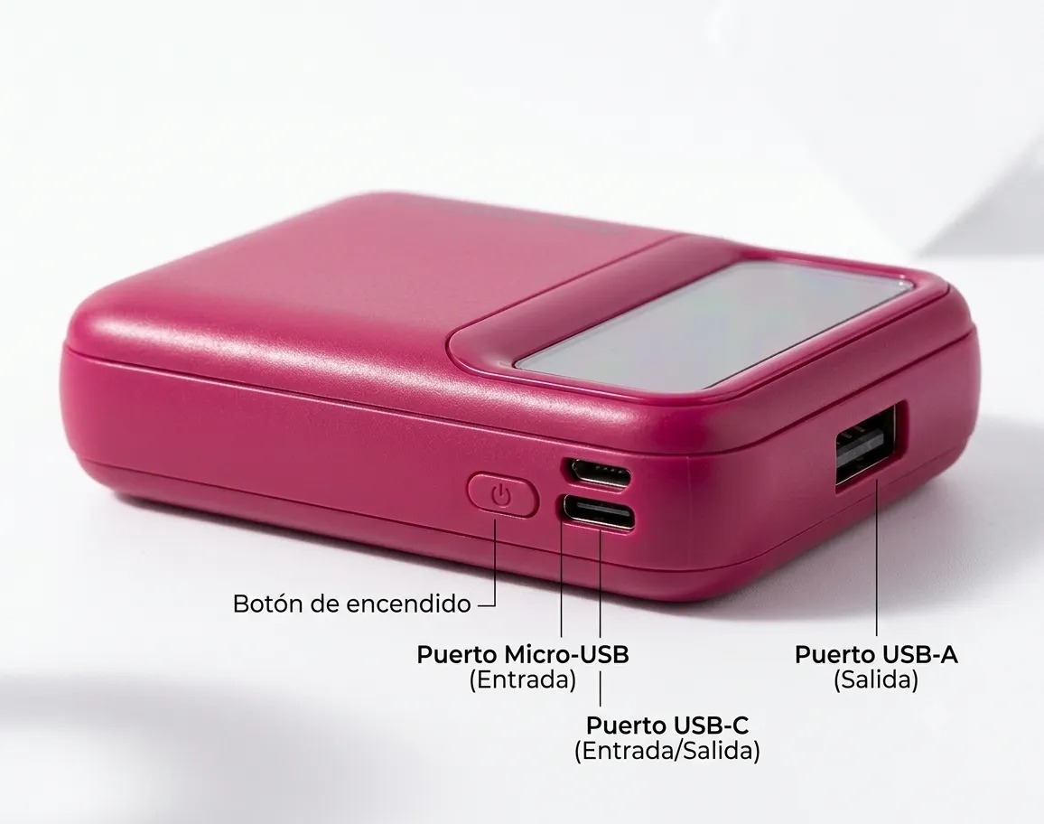 Cargador Portatil con Cables "Todo en Uno" y Visor LED ART B38 - Imagen 8