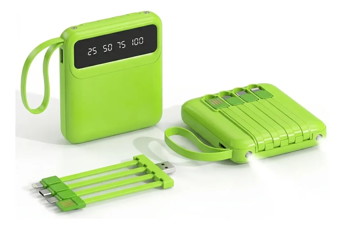Cargador Portatil con Cables "Todo en Uno" y Visor LED ART B38 - Imagen 3