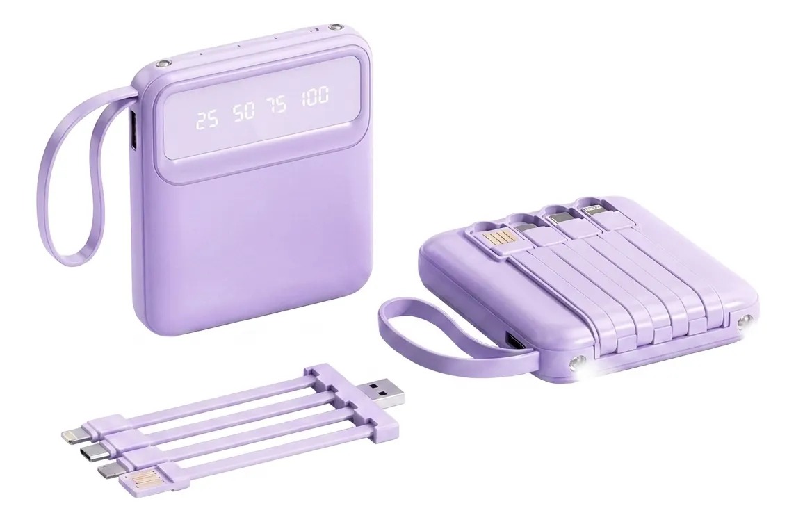 Cargador Portatil con Cables "Todo en Uno" y Visor LED ART B38 - Imagen 2