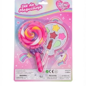 Set de Maquillaje Infantil "Pink Magic" - Diseño de Paleta Piruleta ART 740582