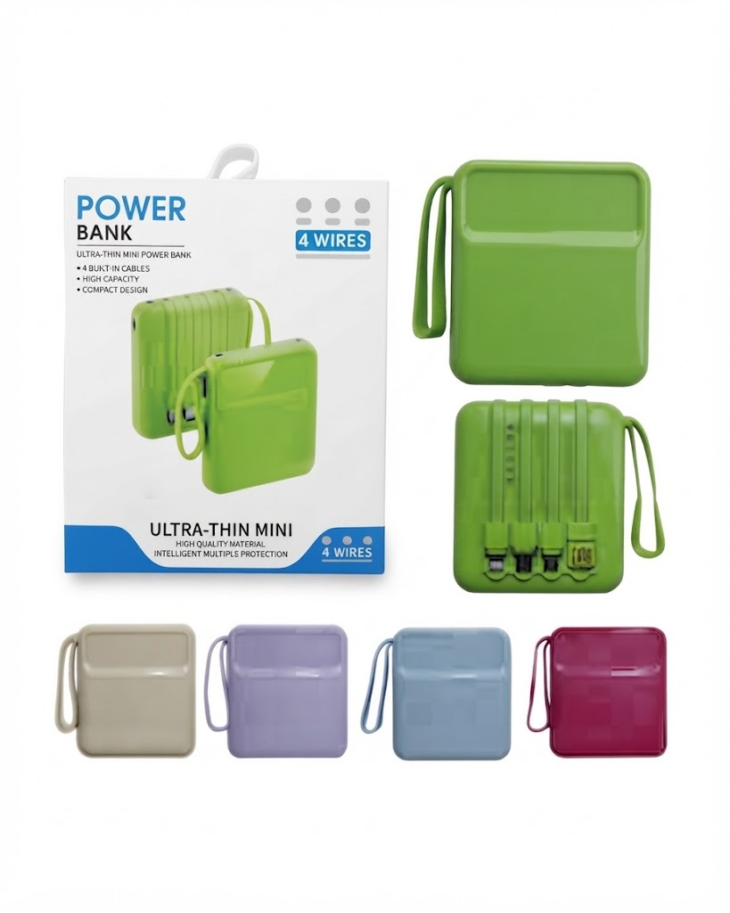Cargador Portatil con Cables "Todo en Uno" y Visor LED ART B38