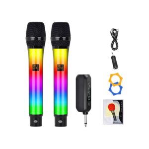 Microfono Doble Inalambrico Luces ART TTD-M25
