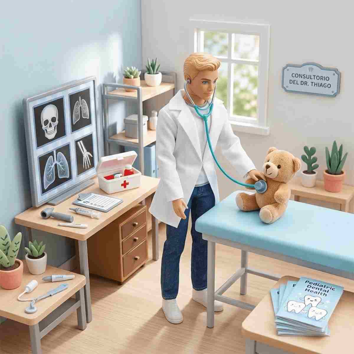 Muñeco Articulado Thiago Doctor Con Accesorios art b311 - Imagen 2