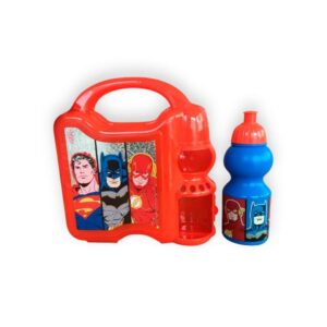 Lonchera Infantil Rígida con Botella Sport - DC Comics (Liga de la Justicia) art LJ472