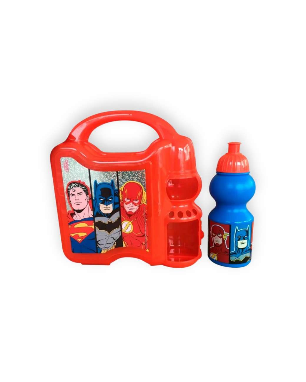 Lonchera Infantil Rígida con Botella Sport - DC Comics (Liga de la Justicia) art LJ472