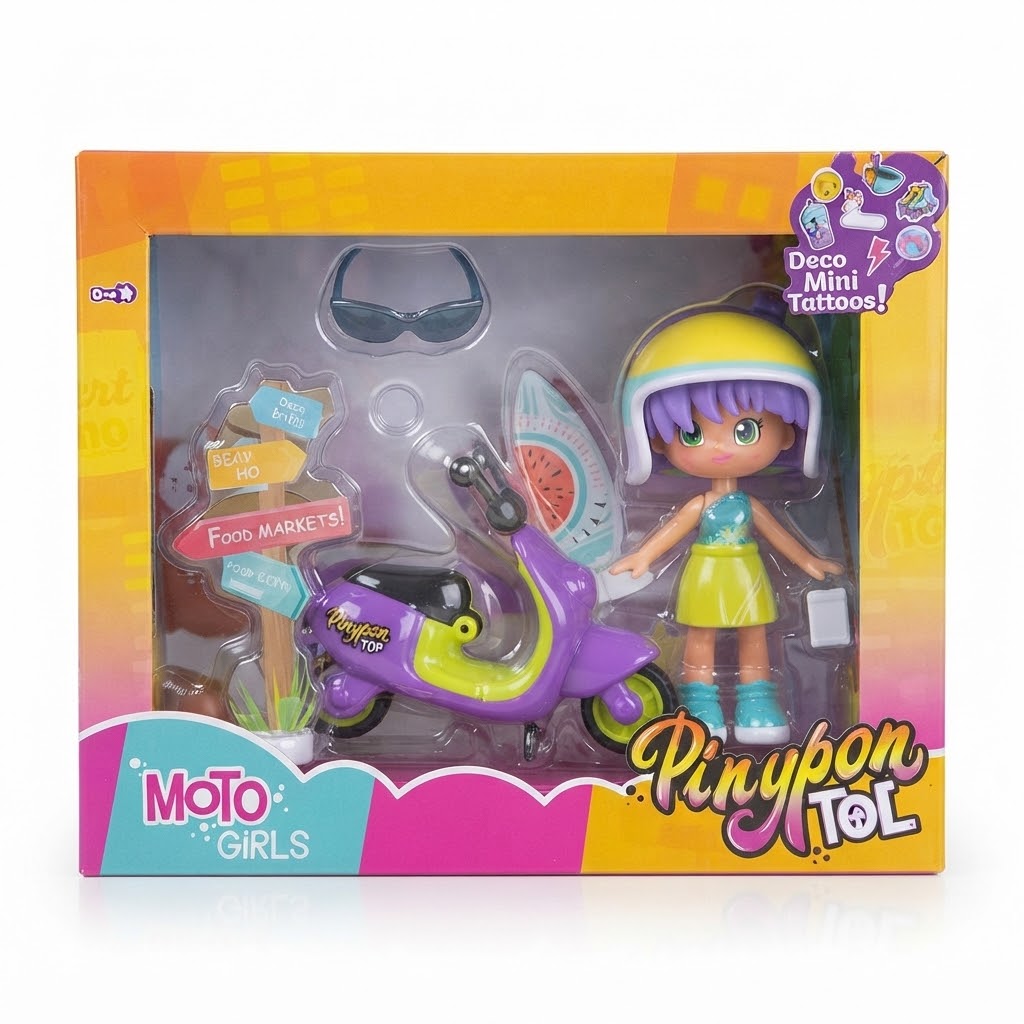 Set Pinypon Top Moto & Muñeca #Girl art PNN03000 - Imagen 2