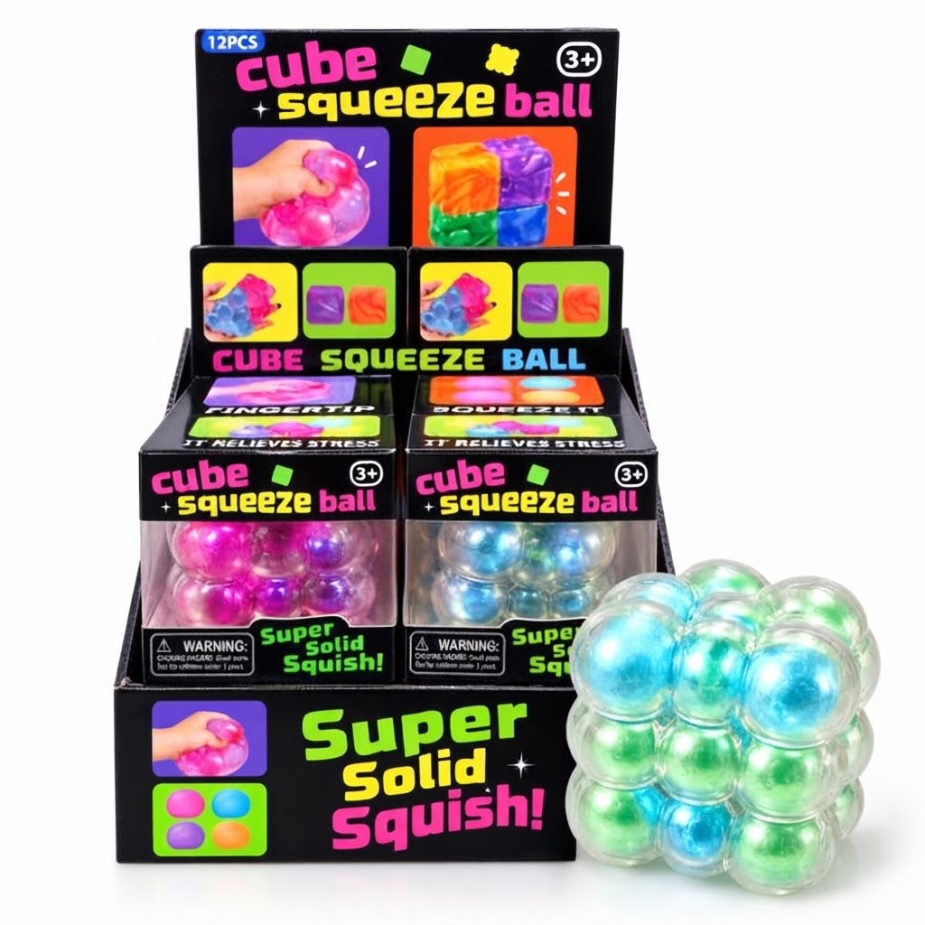 cubo squishy con pelotitas Antiestrés Sensorial art SQ006 - Imagen 2